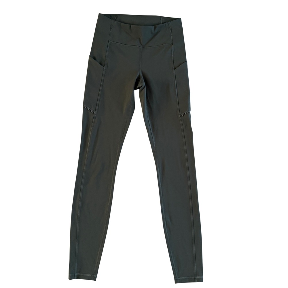 Lululemon Speed Up Tight 28 Dark Olive Green Luxtreme Running Leggings Womens 4